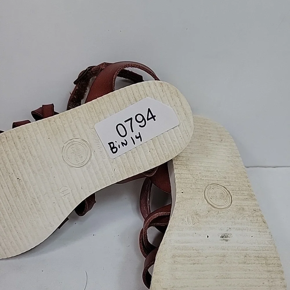 Wonder Nation Girls Brown Strappy Sandals Sz 11 Gladiator Style Trendy‎ Preppy